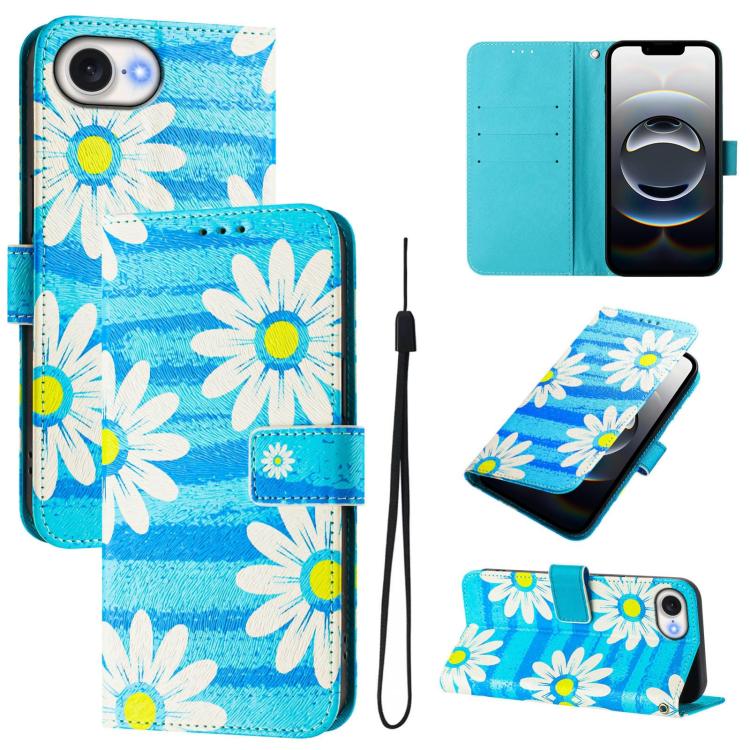 Custodia in pelle con motivo colorato per iPhone 16e 17e