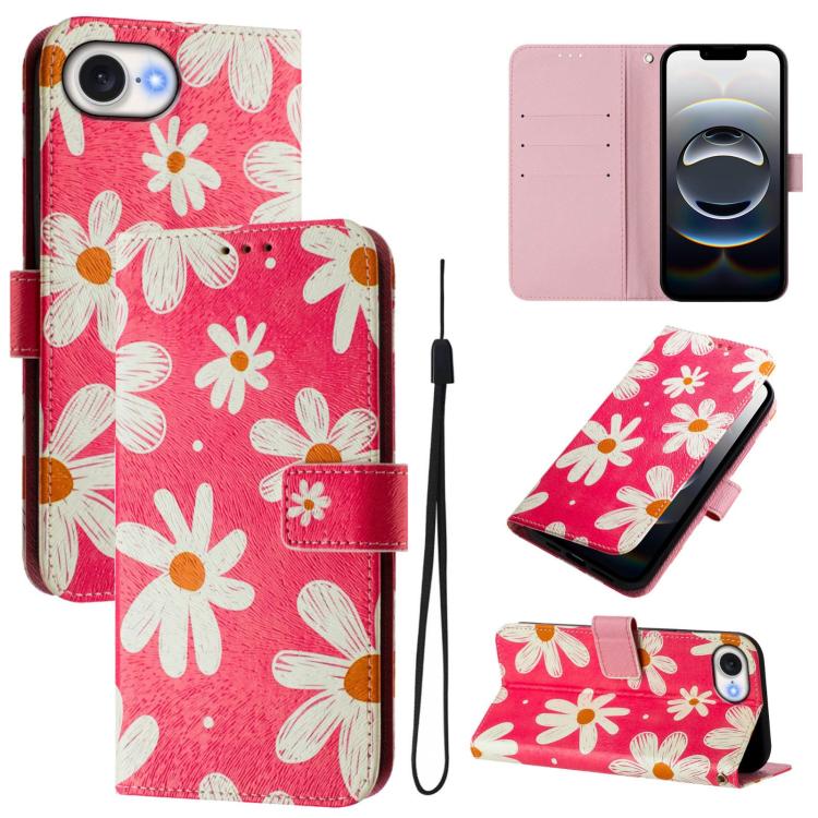 Custodia in pelle con motivo colorato per iPhone 16e 17e