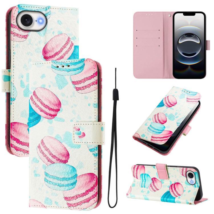 Custodia in pelle con motivo colorato per iPhone 16e 17e