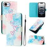 Custodia in pelle con motivo colorato per iPhone 16e 17e