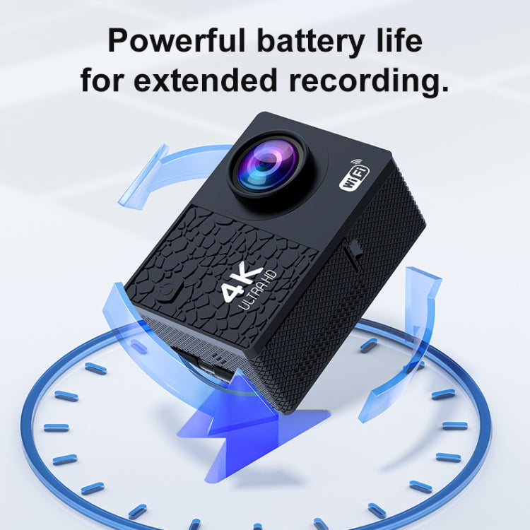 Action Camera 4K con schermo IPS 2" e grandangolo 170°