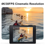 Action Camera 4K con schermo IPS 2" e grandangolo 170°
