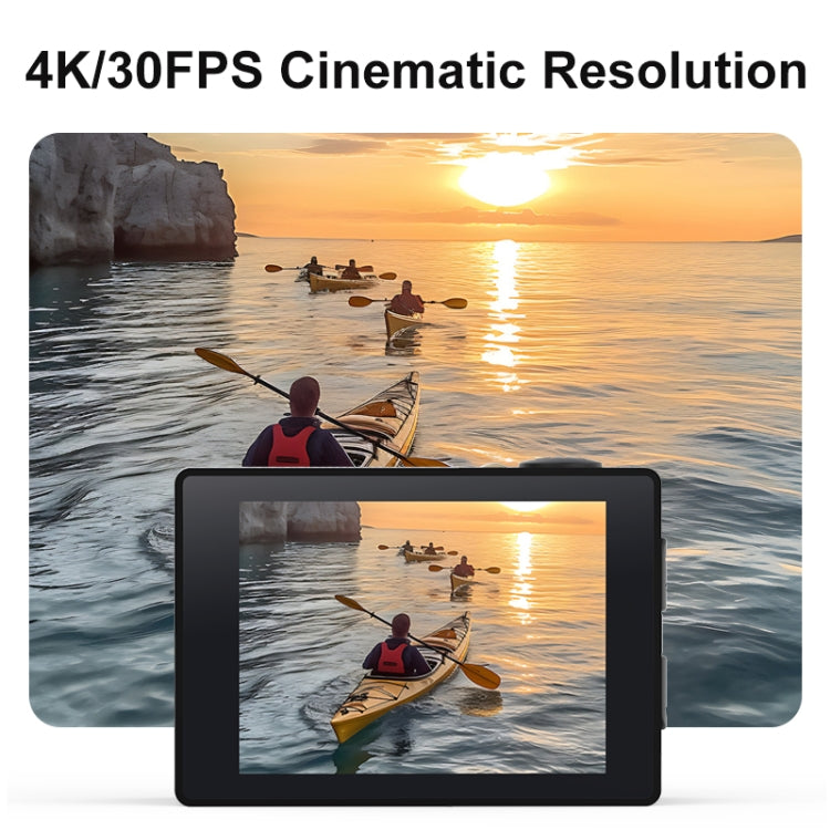 Action Camera 4K con schermo IPS 2" e grandangolo 170°