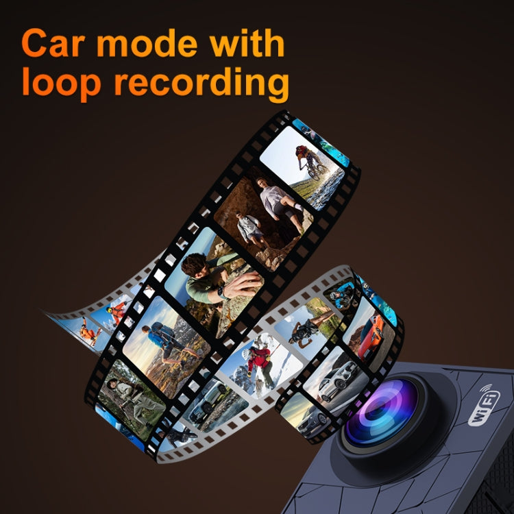 Action Camera 4K WiFi con schermo IPS 2" e impermeabile IP68