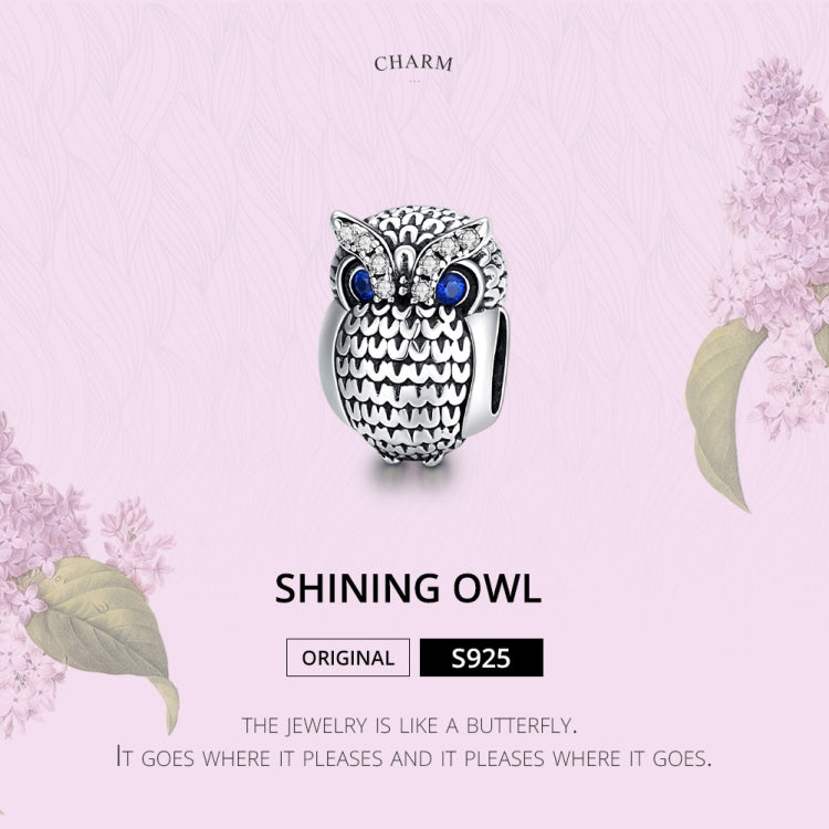Accessori per collana braccialetto fai-da-te con perline gufo in argento sterling S925, SCC1607