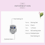 Accessori per collana braccialetto fai-da-te con perline gufo in argento sterling S925, SCC1607