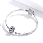 Accessori per collana braccialetto fai-da-te con perline gufo in argento sterling S925, SCC1607