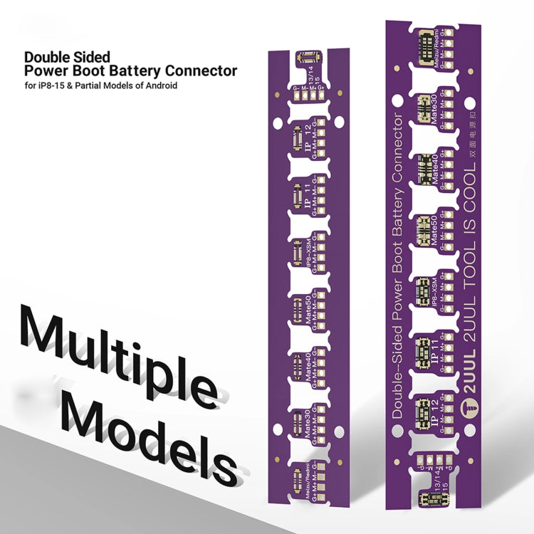 2UUL BT02 Double-sided Detachable Battery Connector for iPhone 8 to 15 Pro Max / Android, BT02