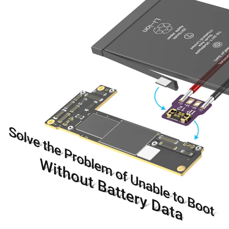 2UUL BT02 Double-sided Detachable Battery Connector for iPhone 8 to 15 Pro Max / Android, BT02