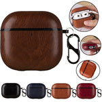 Custodia protettiva per auricolari in pelle con gancio, For AirPods Pro 3, For AirPods 4, For AirPods Pro 2
