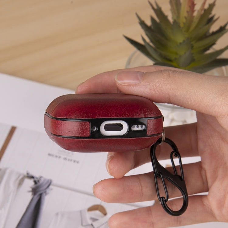 Custodia protettiva per auricolari in pelle con gancio, For AirPods Pro 3, For AirPods 4, For AirPods Pro 2
