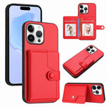 Borsa per carte con bottone RFID Custodia antifurto per telefono, For iPhone 16 Pro Max, For iPhone 16 Pro, For iPhone 16 Plus, For iPhone 16