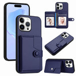Borsa per carte con bottone RFID Custodia antifurto per telefono, For iPhone 16 Pro Max, For iPhone 16 Pro, For iPhone 16 Plus, For iPhone 16