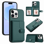 Borsa per carte con bottone RFID Custodia antifurto per telefono, For iPhone 16 Pro Max, For iPhone 16 Pro, For iPhone 16 Plus, For iPhone 16