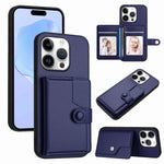 Borsa per carte con bottone RFID Custodia antifurto per telefono, For iPhone 16 Pro Max, For iPhone 16 Pro, For iPhone 16 Plus, For iPhone 16