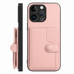 Borsa per carte con bottone RFID Custodia antifurto per telefono, For iPhone 15 Pro Max, For iPhone 15 Pro, For iPhone 15 Plus, For iPhone 15