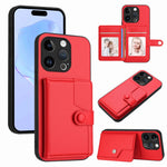 Borsa per carte con bottone RFID Custodia antifurto per telefono, For iPhone 15 Pro Max, For iPhone 15 Pro, For iPhone 15 Plus, For iPhone 15