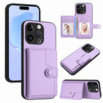 Borsa per carte con bottone RFID Custodia antifurto per telefono, For iPhone 15 Pro Max, For iPhone 15 Pro, For iPhone 15 Plus, For iPhone 15
