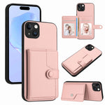 Borsa per carte con bottone RFID Custodia antifurto per telefono, For iPhone 15 Pro Max, For iPhone 15 Pro, For iPhone 15 Plus, For iPhone 15