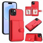 Borsa per carte con bottone RFID Custodia antifurto per telefono, For iPhone 15 Pro Max, For iPhone 15 Pro, For iPhone 15 Plus, For iPhone 15