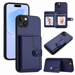 Borsa per carte con bottone RFID Custodia antifurto per telefono, For iPhone 15 Pro Max, For iPhone 15 Pro, For iPhone 15 Plus, For iPhone 15