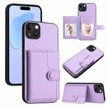 Borsa per carte con bottone RFID Custodia antifurto per telefono, For iPhone 15 Pro Max, For iPhone 15 Pro, For iPhone 15 Plus, For iPhone 15