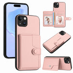 Borsa per carte con bottone RFID Custodia antifurto per telefono, For iPhone 14 Plus, For iPhone 14, For iPhone 14 Pro, For iPhone 14 Pro Max