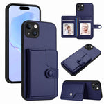 Borsa per carte con bottone RFID Custodia antifurto per telefono, For iPhone 14 Plus, For iPhone 14, For iPhone 14 Pro, For iPhone 14 Pro Max
