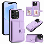Borsa per carte con bottone RFID Custodia antifurto per telefono, For iPhone 14 Plus, For iPhone 14, For iPhone 14 Pro, For iPhone 14 Pro Max