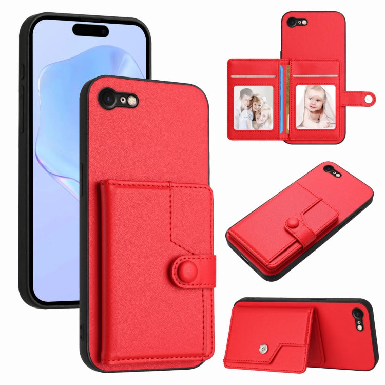 Borsa per carte con bottone RFID Custodia antifurto per telefono, For iPhone SE 2022 / 2020, For iPhone 13 Pro Max, For iPhone 13 Pro, For iPhone 13