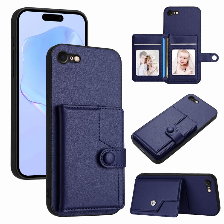 Borsa per carte con bottone RFID Custodia antifurto per telefono, For iPhone SE 2022 / 2020, For iPhone 13 Pro Max, For iPhone 13 Pro, For iPhone 13