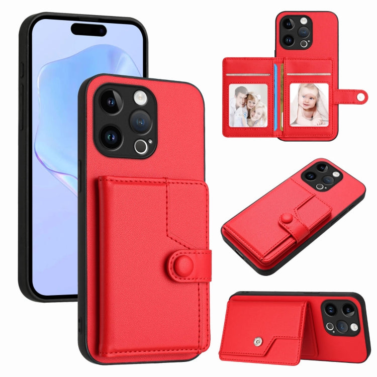 Borsa per carte con bottone RFID Custodia antifurto per telefono, For iPhone SE 2022 / 2020, For iPhone 13 Pro Max, For iPhone 13 Pro, For iPhone 13