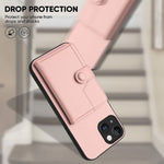 Borsa per carte con bottone RFID Custodia antifurto per telefono, For iPhone 13 mini, For iPhone 12, For iPhone 12 Pro Max, For iPhone 12 Pro