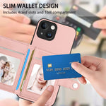 Borsa per carte con bottone RFID Custodia antifurto per telefono, For iPhone 13 mini, For iPhone 12, For iPhone 12 Pro Max, For iPhone 12 Pro