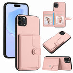 Borsa per carte con bottone RFID Custodia antifurto per telefono, For iPhone 12 mini, For iPhone 11 Pro Max, For iPhone 11, For iPhone 11 Pro