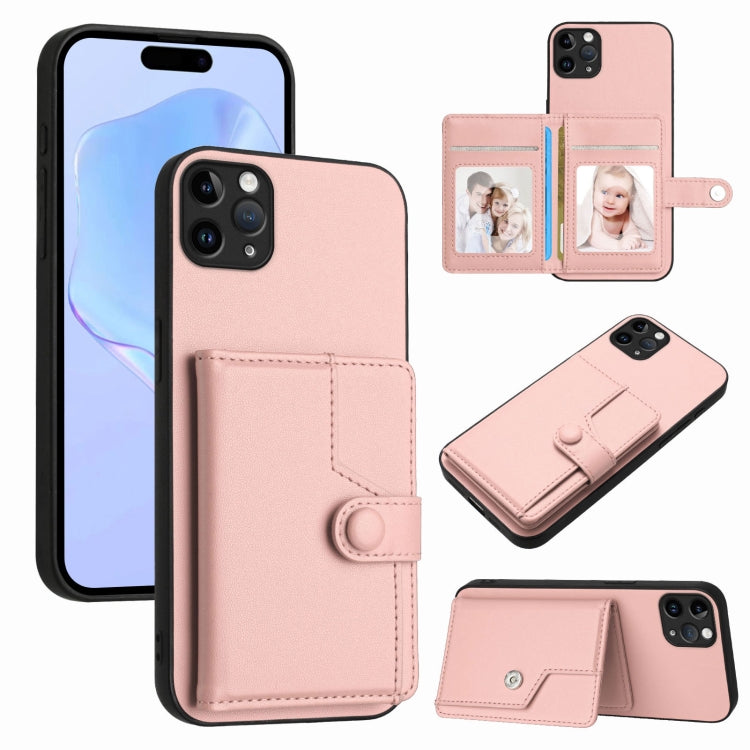 Borsa per carte con bottone RFID Custodia antifurto per telefono, For iPhone 12 mini, For iPhone 11 Pro Max, For iPhone 11, For iPhone 11 Pro