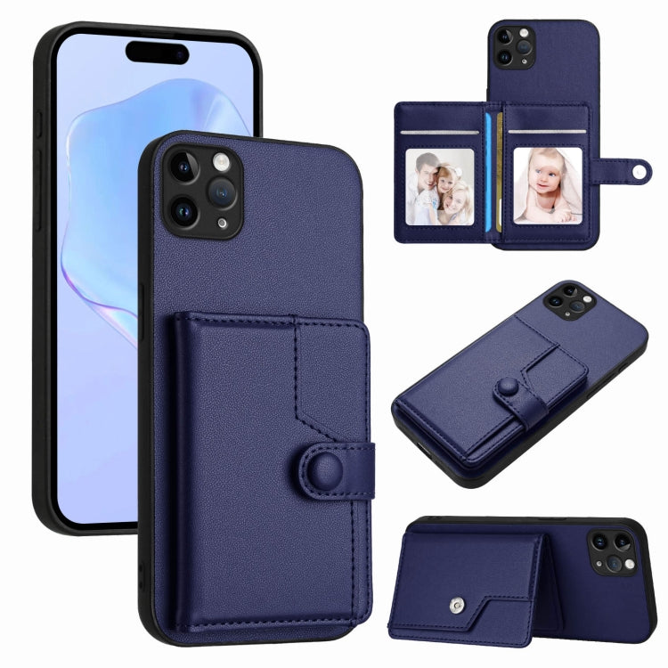 Borsa per carte con bottone RFID Custodia antifurto per telefono, For iPhone 12 mini, For iPhone 11 Pro Max, For iPhone 11, For iPhone 11 Pro