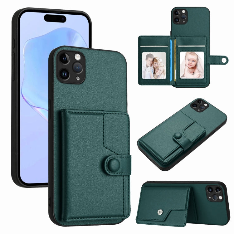 Borsa per carte con bottone RFID Custodia antifurto per telefono, For iPhone 12 mini, For iPhone 11 Pro Max, For iPhone 11, For iPhone 11 Pro
