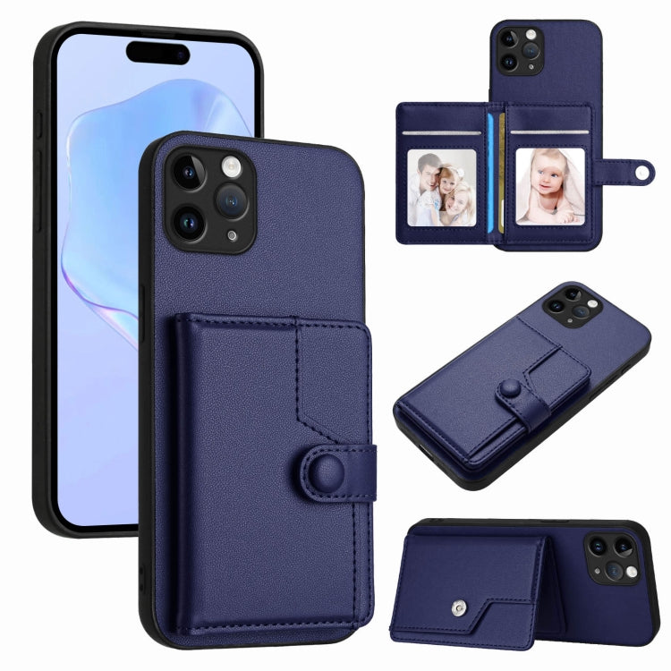 Borsa per carte con bottone RFID Custodia antifurto per telefono, For iPhone 12 mini, For iPhone 11 Pro Max, For iPhone 11, For iPhone 11 Pro
