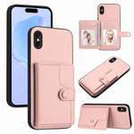 Borsa per carte con bottone RFID Custodia antifurto per telefono, For iPhone XS / X, For iPhone XR, For iPhone XS Max, For iPhone 8 Plus / 7 Plus