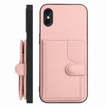 Borsa per carte con bottone RFID Custodia antifurto per telefono, For iPhone XS / X, For iPhone XR, For iPhone XS Max, For iPhone 8 Plus / 7 Plus