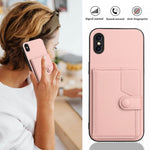 Borsa per carte con bottone RFID Custodia antifurto per telefono, For iPhone XS / X, For iPhone XR, For iPhone XS Max, For iPhone 8 Plus / 7 Plus