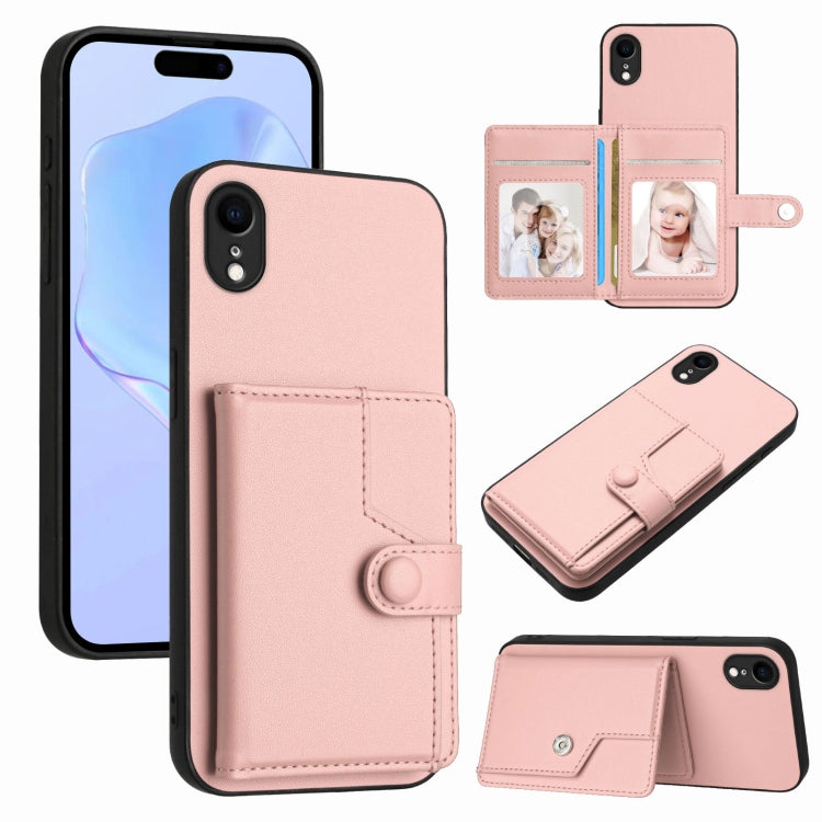 Borsa per carte con bottone RFID Custodia antifurto per telefono, For iPhone XS / X, For iPhone XR, For iPhone XS Max, For iPhone 8 Plus / 7 Plus