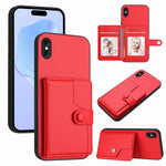 Borsa per carte con bottone RFID Custodia antifurto per telefono, For iPhone XS / X, For iPhone XR, For iPhone XS Max, For iPhone 8 Plus / 7 Plus
