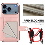 Borsa per carte con bottone RFID Custodia antifurto per telefono, For iPhone 17 Pro Max, For iPhone 17 Pro, For iPhone 17, For iPhone Air