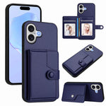 Borsa per carte con bottone RFID Custodia antifurto per telefono, For iPhone 17 Pro Max, For iPhone 17 Pro, For iPhone 17, For iPhone Air