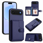 Borsa per carte con bottone RFID Custodia antifurto per telefono, For iPhone 17 Pro Max, For iPhone 17 Pro, For iPhone 17, For iPhone Air