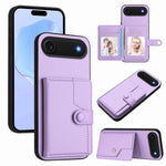 Borsa per carte con bottone RFID Custodia antifurto per telefono, For iPhone 17 Pro Max, For iPhone 17 Pro, For iPhone 17, For iPhone Air