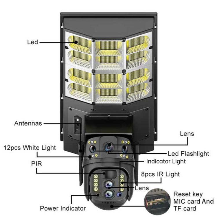 Lampione solare con telecamera HD doppia lente 4G WiFi