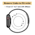Cinturino per orologio in metallo con fibbia a fionda sottile a sette perline, For Apple Watch 46mm / 49mm / 45mm / 44mm, For Apple Watch 42mm / 41mm / 40mm / 38mm